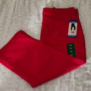 Nygard Red Capris Size L Pull On New
